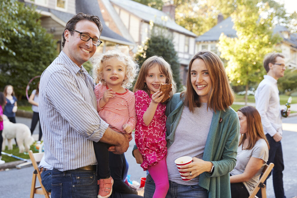 Photo of young family at Treeline